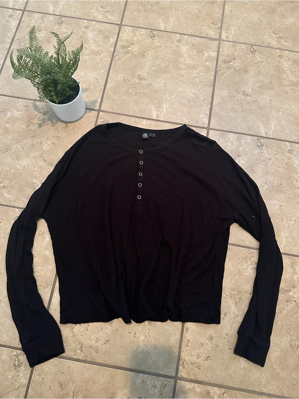 BLACK VOLCOM LIVED IN LOUNGE TOP